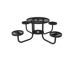MyTcoat 36" Round Portable Patio Picnic Table - 30"H (MYT-TRD36-65)
