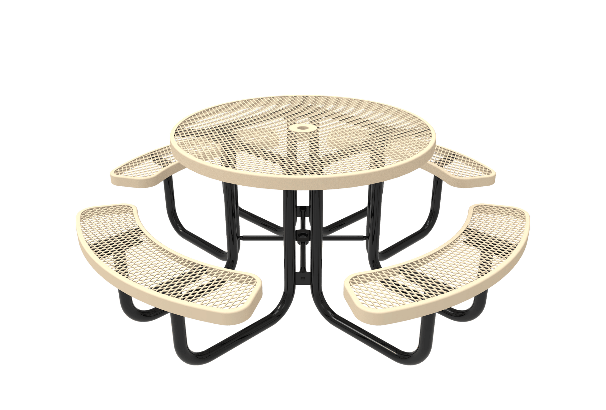 MyTcoat MYT-TRD46 46″ Round Portable Picnic Table (78"W x 78"D x 30"H) - SchoolOutlet