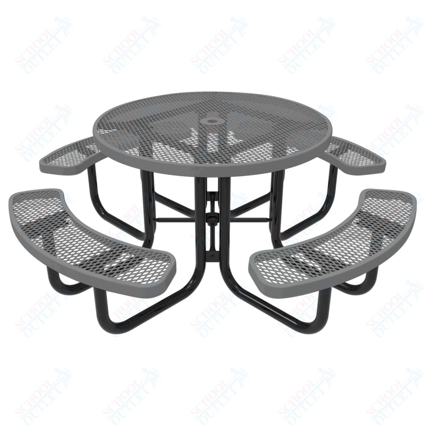 MyTcoat MYT - TRD46 46″ Round Portable Picnic Table (78"W x 78"D x 30"H) - SchoolOutlet