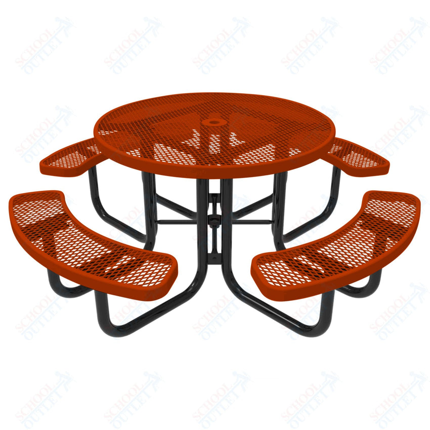 MyTcoat MYT - TRD46 46″ Round Portable Picnic Table (78"W x 78"D x 30"H) - SchoolOutlet