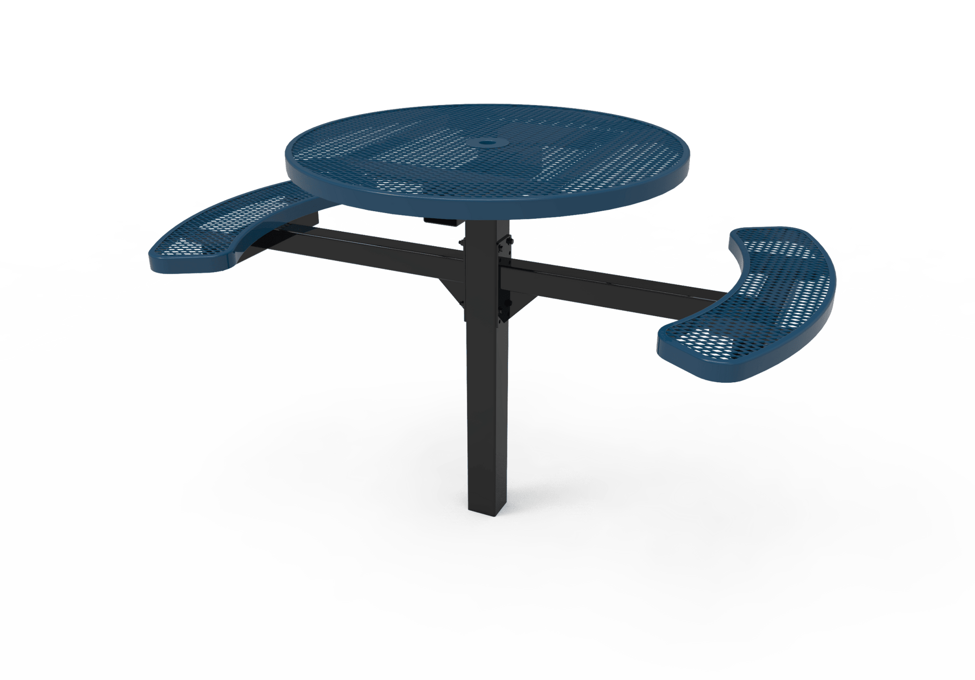 MyTcoat MYT-TRD46-16-002 46″ Round Pedestal Picnic Table with Inground Mount, 2 Seat and Alternate ADA Accessible (30"H) - SchoolOutlet