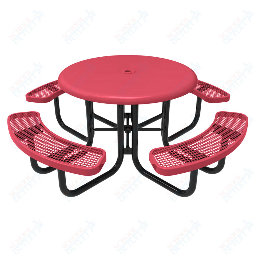 MyTcoat MYT - TRS46 46″ Round Solid Top Portable Picnic Table (78"W x 78"D x 30"H) - SchoolOutlet