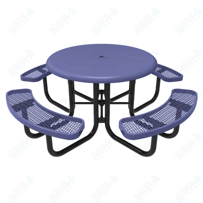 MyTcoat MYT - TRS46 46″ Round Solid Top Portable Picnic Table (78"W x 78"D x 30"H) - SchoolOutlet