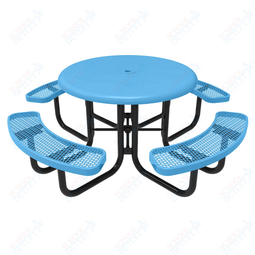 MyTcoat MYT - TRS46 46″ Round Solid Top Portable Picnic Table (78"W x 78"D x 30"H) - SchoolOutlet