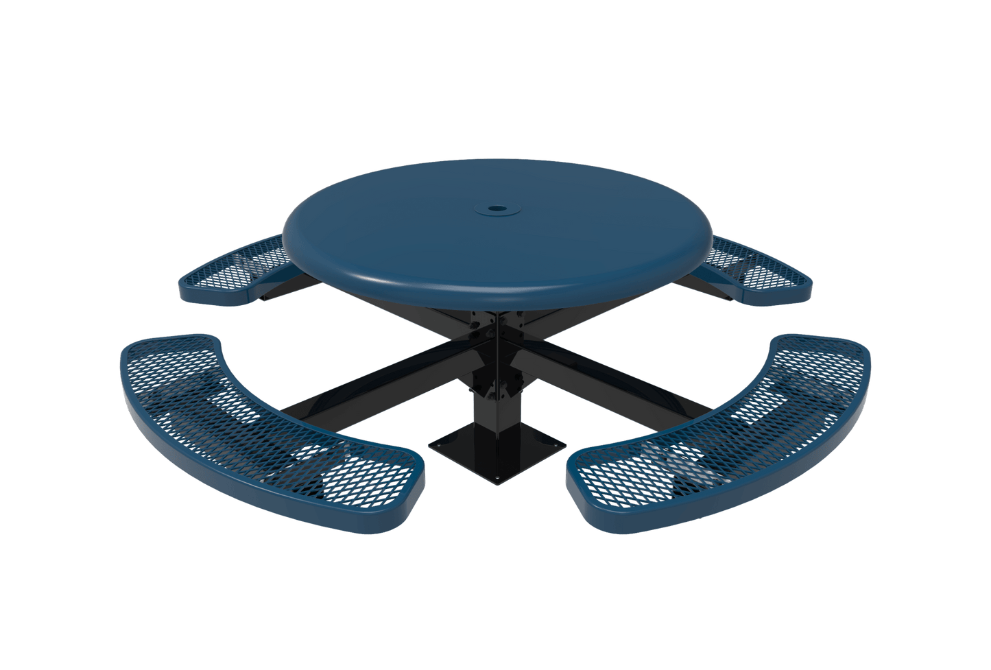 MyTcoat MYT-TRS46-13 46″ Round Solid Top Pedestal Picnic Table With Surface Mount (30"H) - SchoolOutlet