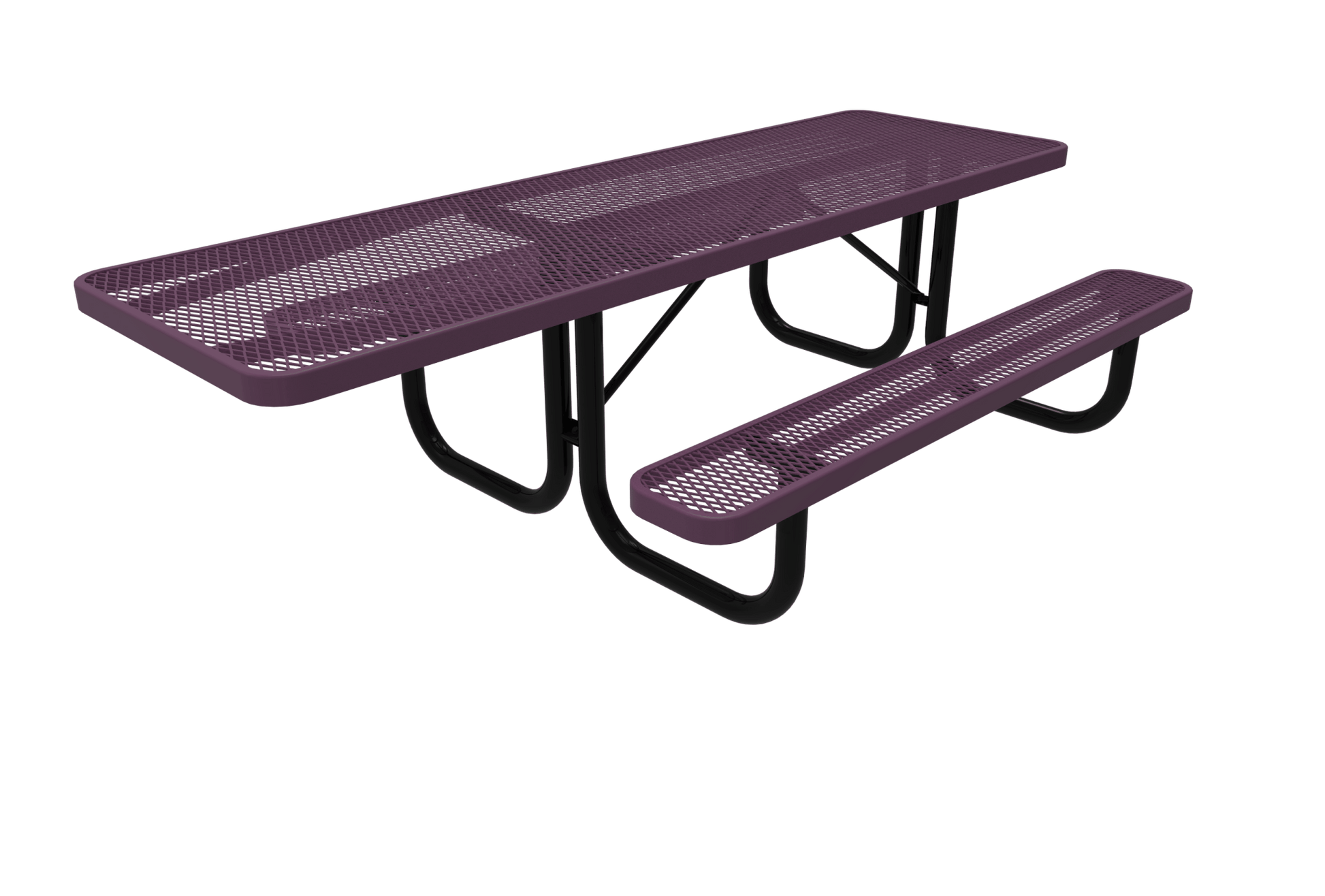MyTcoat MYT-TRT08-001 8' Rectangular Portable Picnic Table with 2 Benches and ADA Accessible (94"W x 60"D x 30''H) - SchoolOutlet