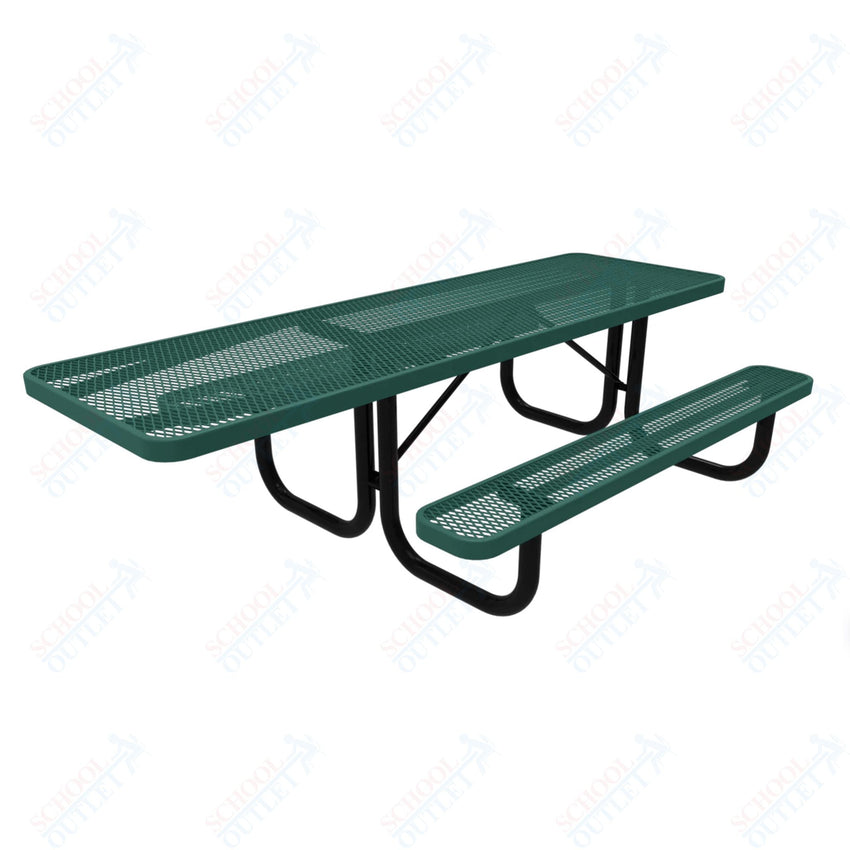 MyTcoat MYT - TRT08 - 001 8' Rectangular Portable Picnic Table with 2 Benches and ADA Accessible (94"W x 60"D x 30''H) - SchoolOutlet