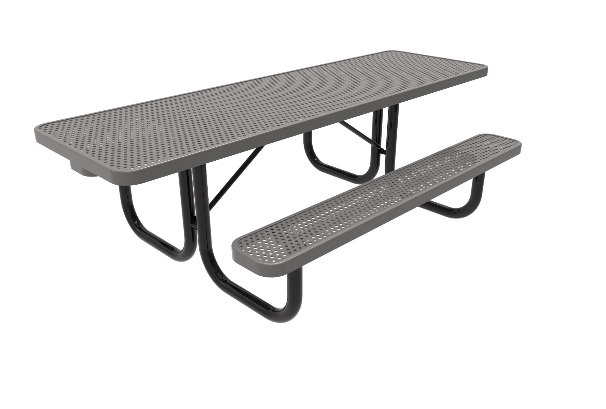 MyTcoat MYT-TRT08-002 8' Rectangular Portable Picnic Table with 2 Benches and Alternate ADA Accessible (94"W x 60"D x 30''H) - SchoolOutlet