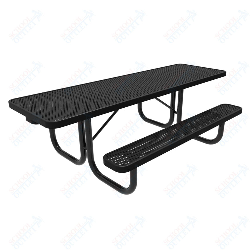 MyTcoat MYT - TRT08 - 002 8' Rectangular Portable Picnic Table with 2 Benches and Alternate ADA Accessible (94"W x 60"D x 30''H) - SchoolOutlet