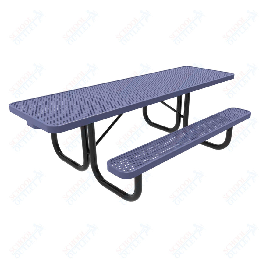 MyTcoat MYT - TRT08 - 002 8' Rectangular Portable Picnic Table with 2 Benches and Alternate ADA Accessible (94"W x 60"D x 30''H) - SchoolOutlet