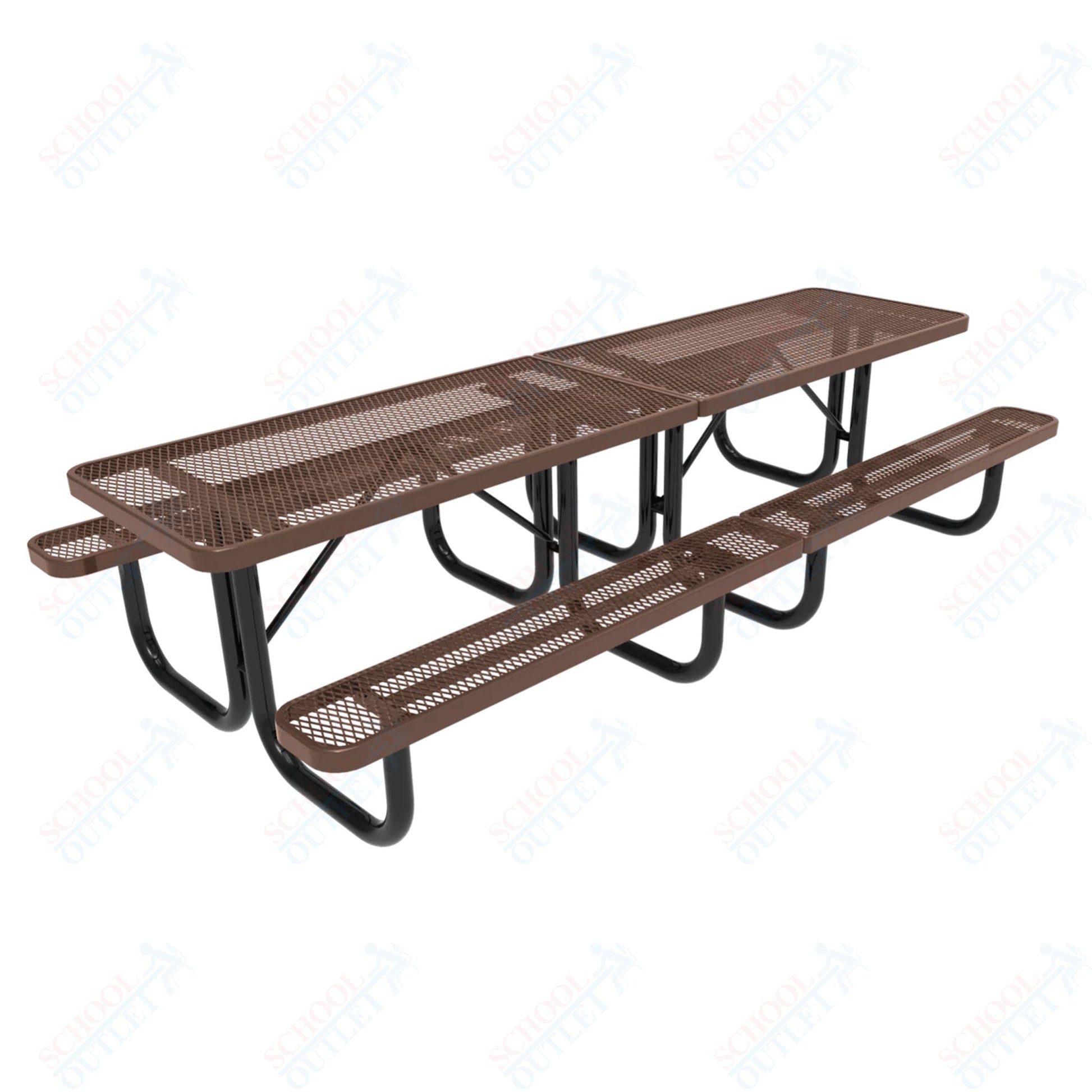 MyTcoat MYT - TRT10 10′ Rectangular Portable Picnic Table with 2 - 5′ Sections (120"W x 60"D x 30"H) - SchoolOutlet