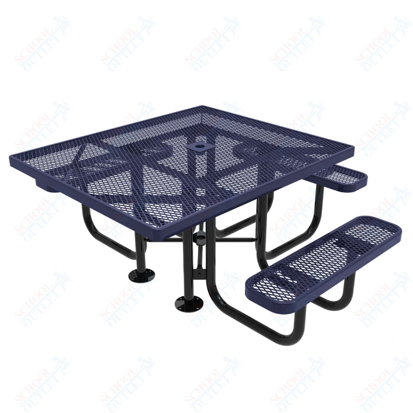 MyTcoat MYT - TSQ46 46″ Square Portable Picnic Table with 3 Seat and ADA Accessible (77"W x 69.5"D x 30"H) - SchoolOutlet