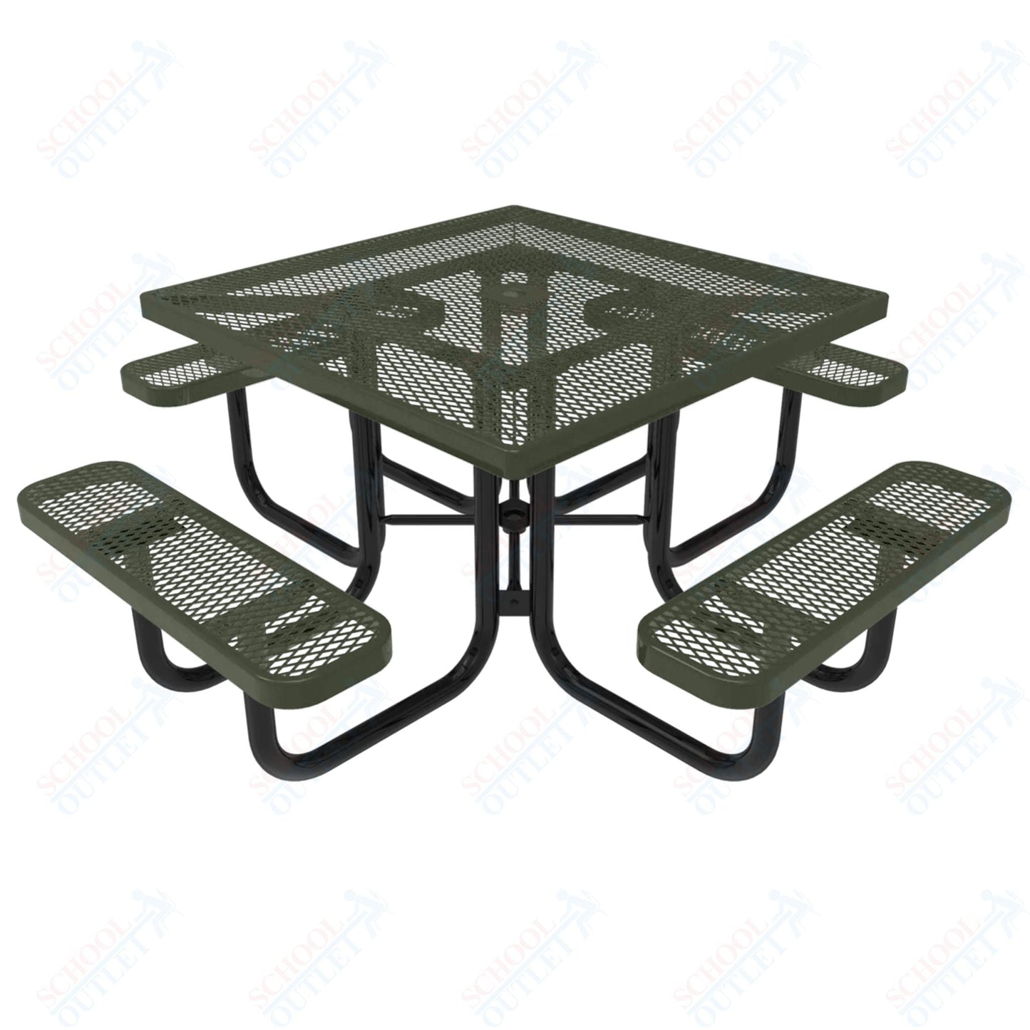 MyTcoat MYT - TSQ46 46″ Square Portable Picnic Table (76"W x 76"D x 30"H) - SchoolOutlet