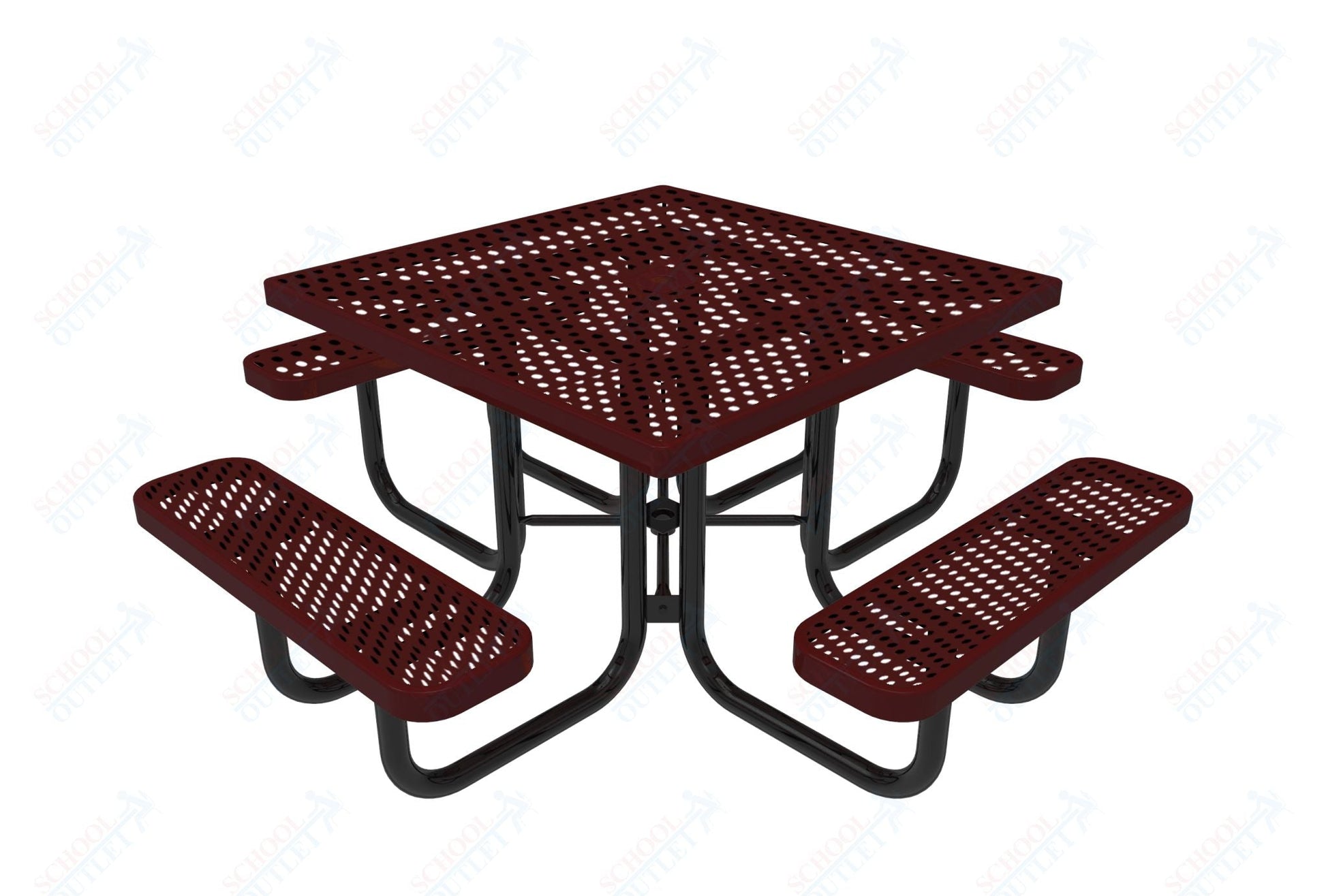 MyTcoat MYT - TSQ46 46″ Square Portable Picnic Table (76"W x 76"D x 30"H) - SchoolOutlet