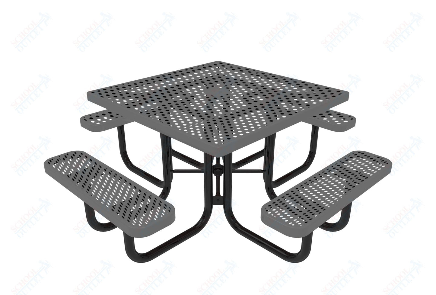 MyTcoat MYT - TSQ46 46″ Square Portable Picnic Table (76"W x 76"D x 30"H) - SchoolOutlet