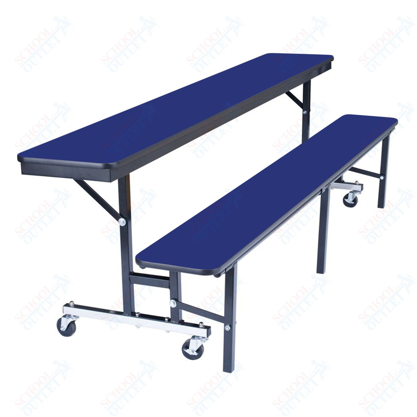 NPS 6' Mobile Convertible Bench Unit - 72"L x 29"W (National Public Seating NPS - CBG72) - SchoolOutlet