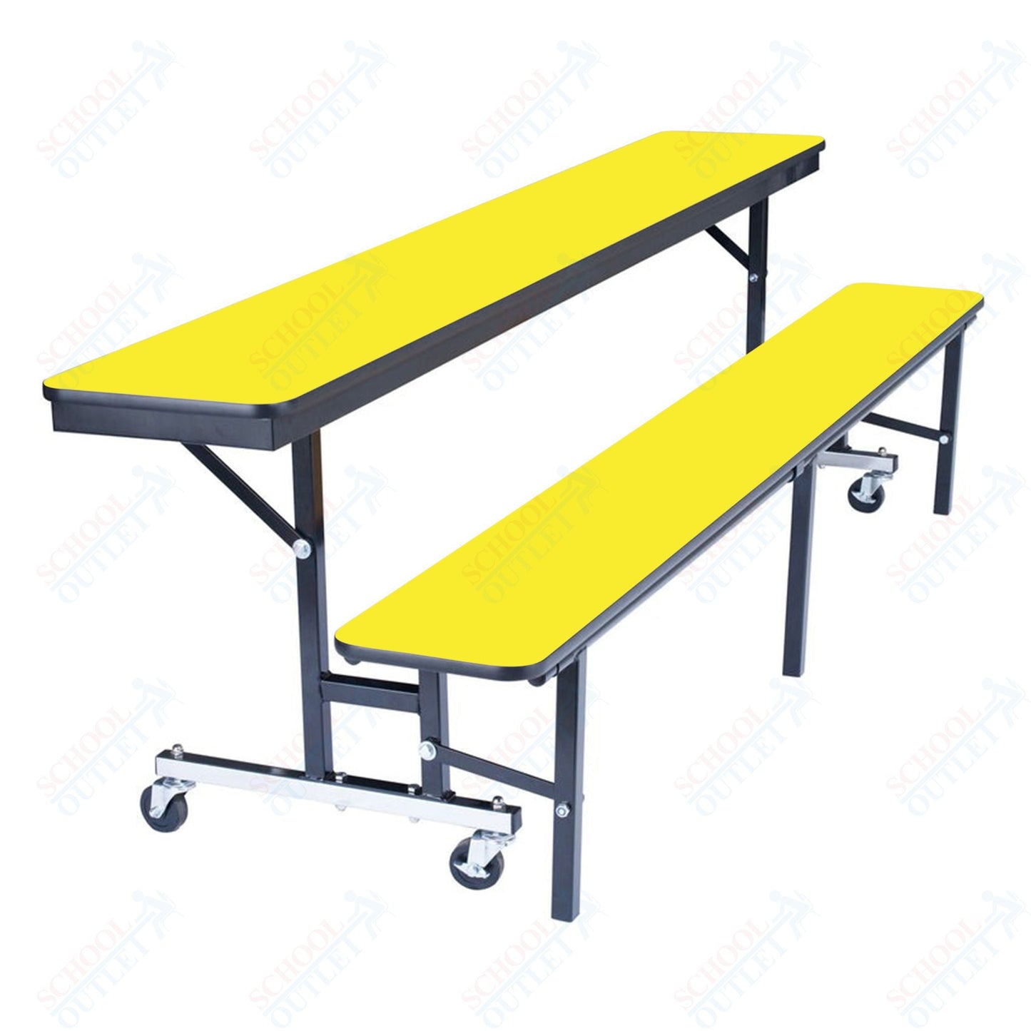 NPS 6' Mobile Convertible Bench Unit - 72"L x 29"W (National Public Seating NPS - CBG72) - SchoolOutlet