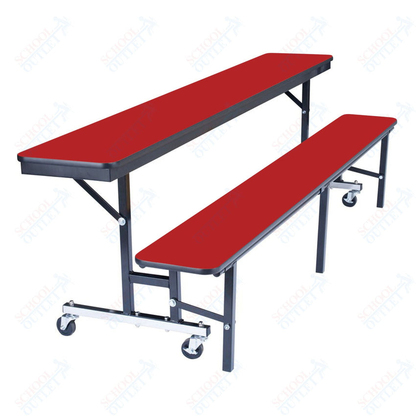 NPS 7' Mobile Convertible Bench Unit - 84"L x 29"W (National Public Seating NPS - CBG84) - SchoolOutlet