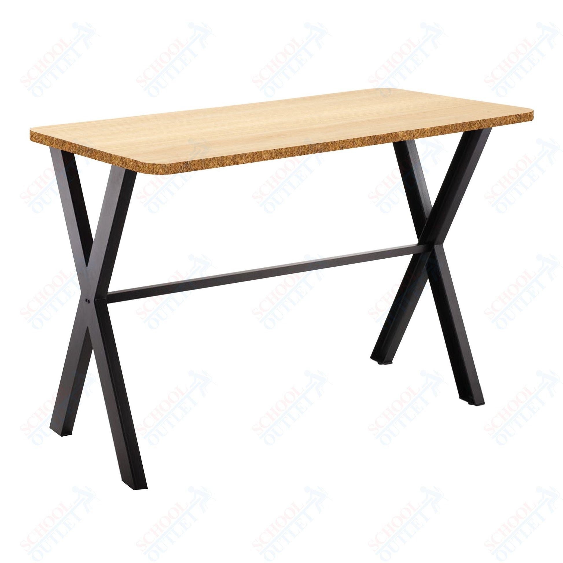 NPS CLT3060B2 - Collaborator Table, 30"x 60" Rectangle, 42" Height w/ Crossbeam, High Pressure Laminate Top (National Public Seating NPS - CLT3060B2) - SchoolOutlet