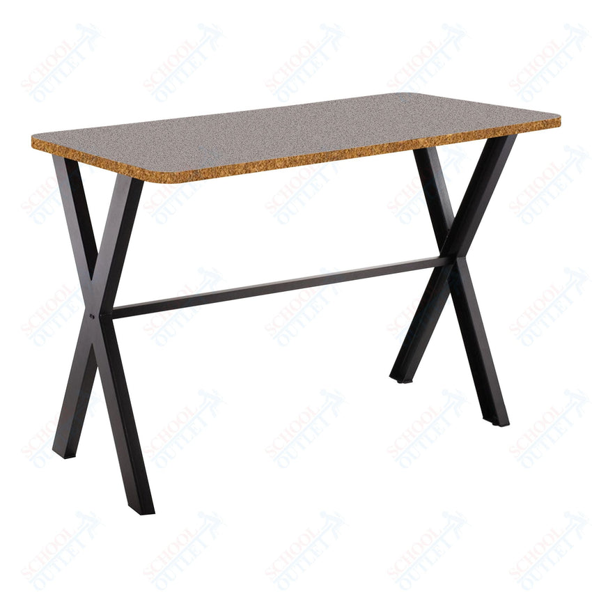 NPS CLT3060B2 - Collaborator Table, 30"x 60" Rectangle, 42" Height w/ Crossbeam, High Pressure Laminate Top (National Public Seating NPS - CLT3060B2) - SchoolOutlet