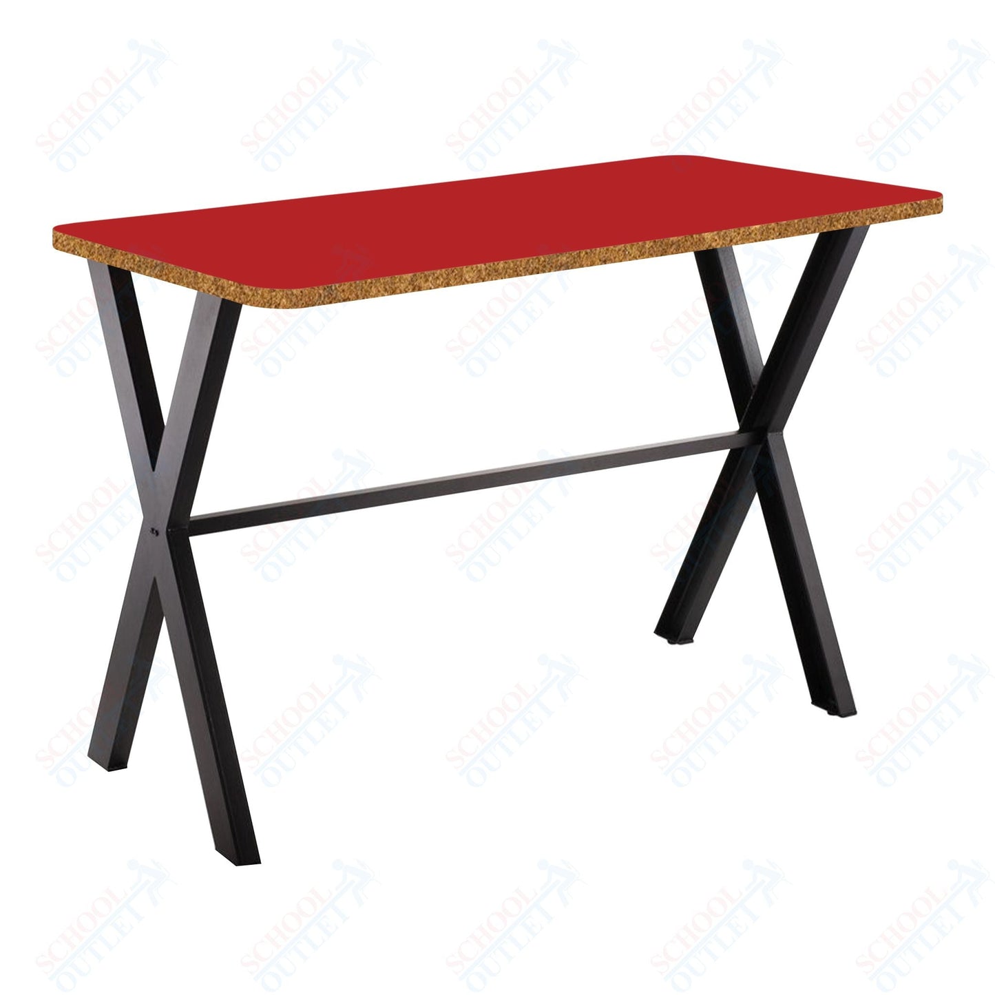 NPS CLT3060B2 - Collaborator Table, 30"x 60" Rectangle, 42" Height w/ Crossbeam, High Pressure Laminate Top (National Public Seating NPS - CLT3060B2) - SchoolOutlet