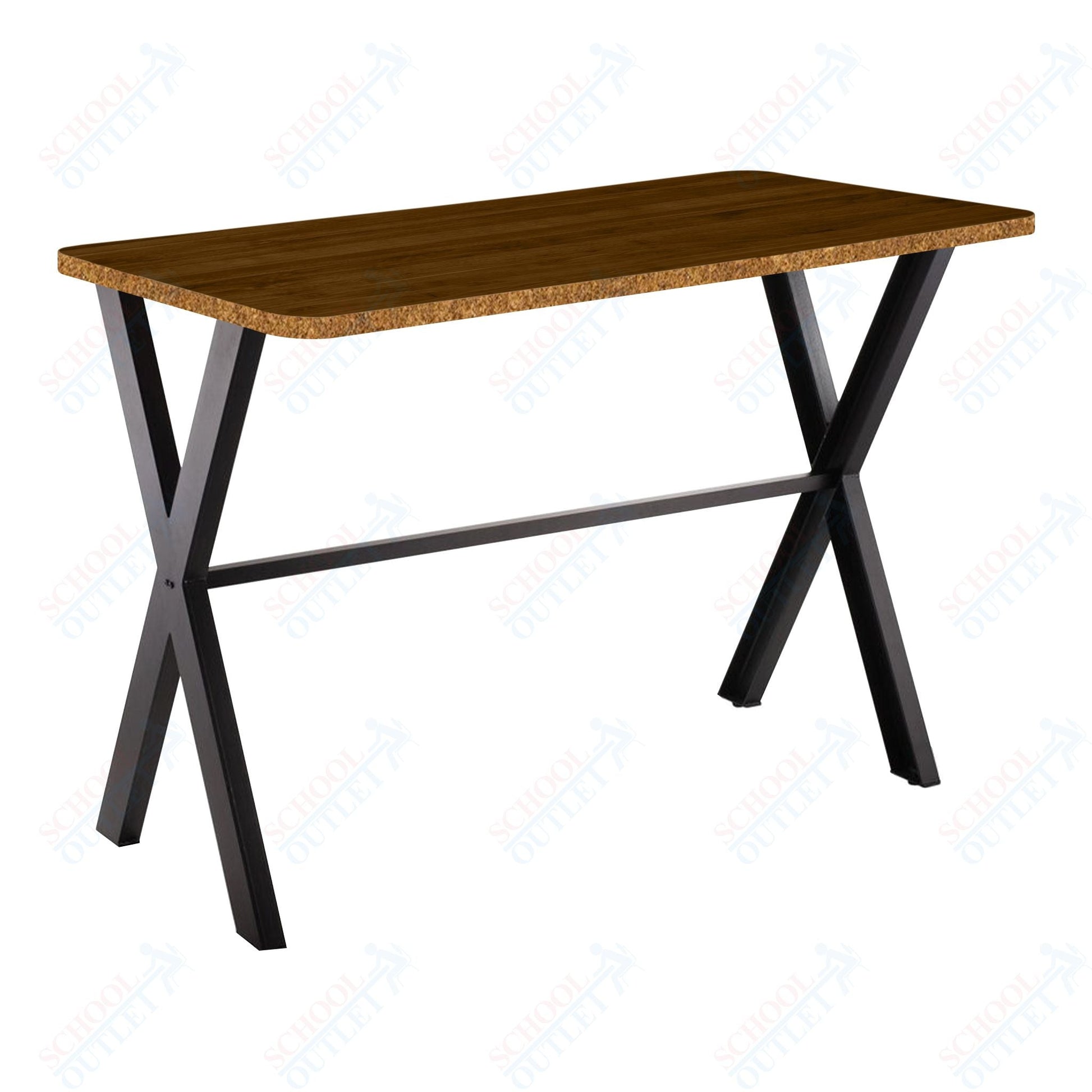 NPS CLT3060B2 - Collaborator Table, 30"x 60" Rectangle, 42" Height w/ Crossbeam, High Pressure Laminate Top (National Public Seating NPS - CLT3060B2) - SchoolOutlet