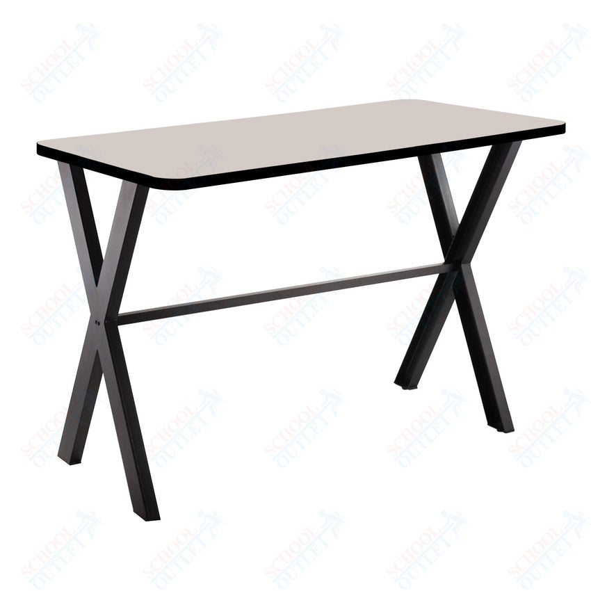 NPS CLT3060B2 - Collaborator Table, 30"x 60" Rectangle, 42" Height w/ Crossbeam, High Pressure Laminate Top (National Public Seating NPS - CLT3060B2) - SchoolOutlet