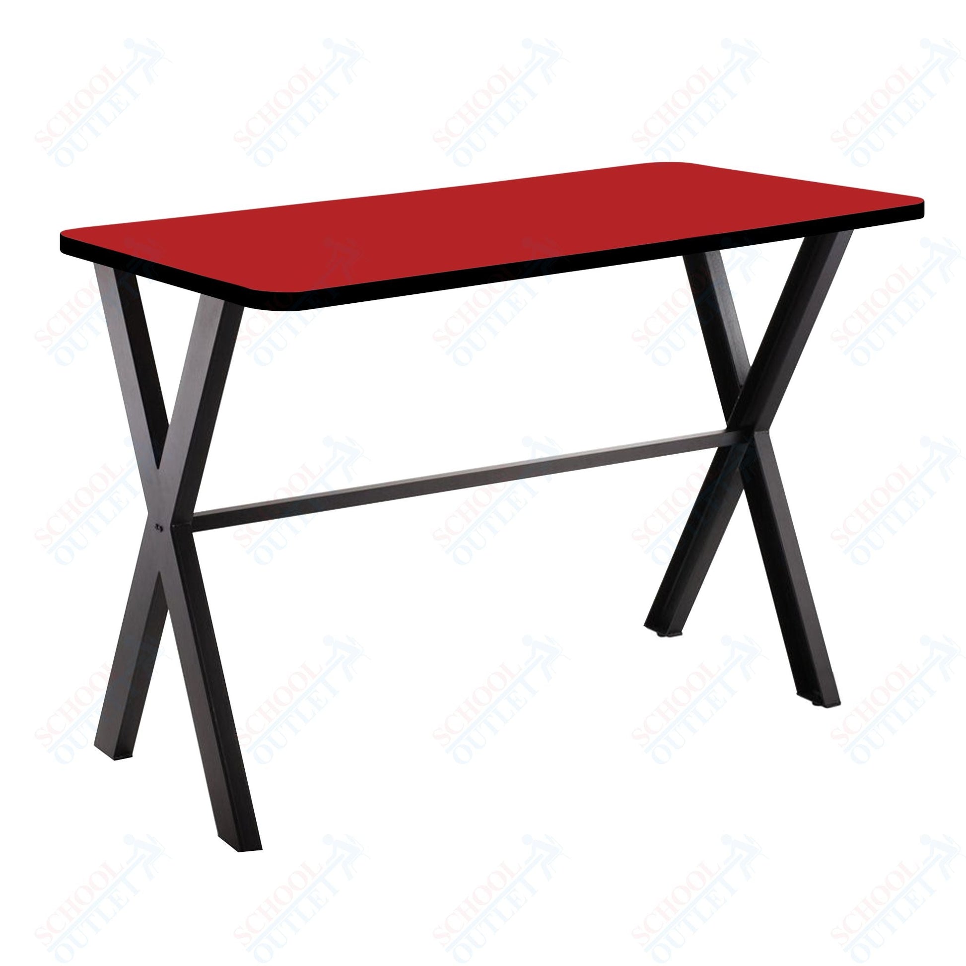 NPS CLT3060B2 - Collaborator Table, 30"x 60" Rectangle, 42" Height w/ Crossbeam, High Pressure Laminate Top (National Public Seating NPS - CLT3060B2) - SchoolOutlet