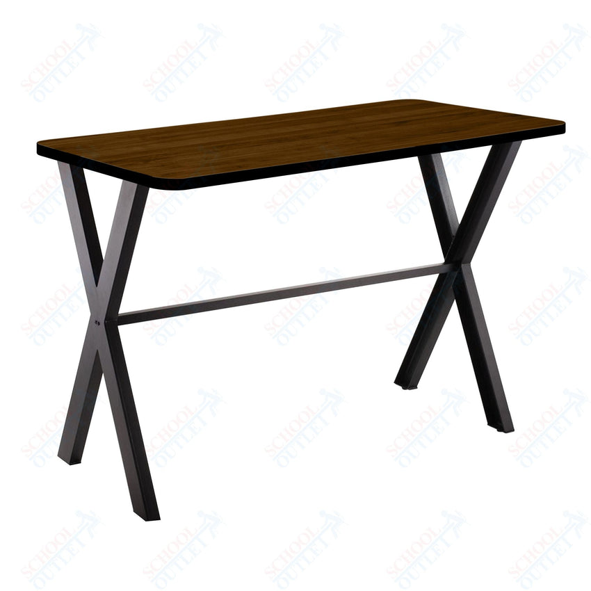 NPS CLT3060B2 - Collaborator Table, 30"x 60" Rectangle, 42" Height w/ Crossbeam, High Pressure Laminate Top (National Public Seating NPS - CLT3060B2) - SchoolOutlet