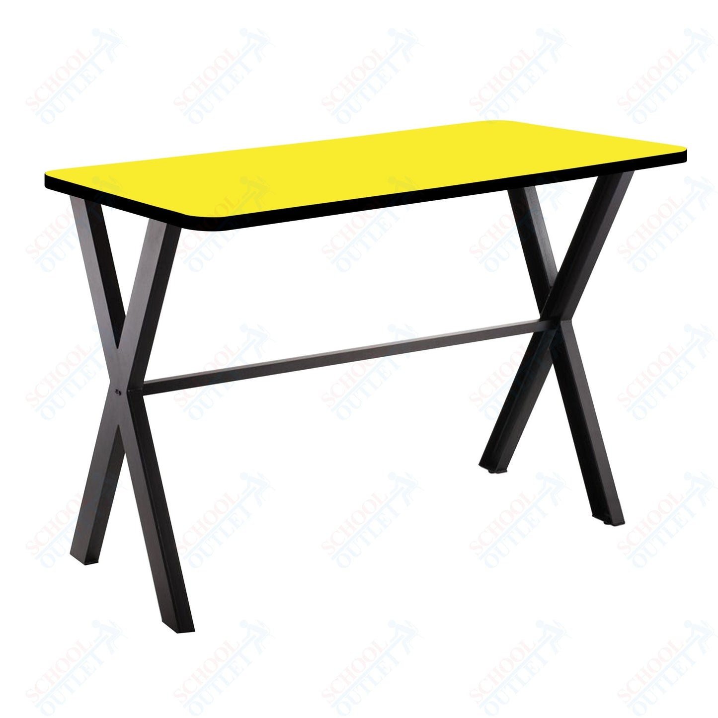 NPS CLT3060B2 - Collaborator Table, 30"x 60" Rectangle, 42" Height w/ Crossbeam, High Pressure Laminate Top (National Public Seating NPS - CLT3060B2) - SchoolOutlet