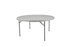 NPS Comfort Max Round Fold-In-Half Plastic Picnic Table 48" Diameter 29.5" H (CMFIH48R)