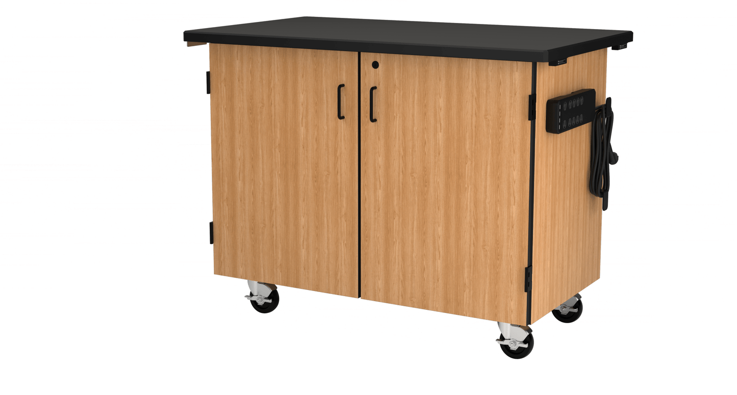 NPS Mobile Science Cart with Inner Drawers and Shelf, Chem Res Top (National Public Seating NPS-MSC02) - SchoolOutlet