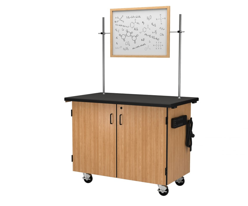 NPS Mobile Science Cart with Inner Drawers and Shelf, Chem Res Top (National Public Seating NPS-MSC02) - SchoolOutlet