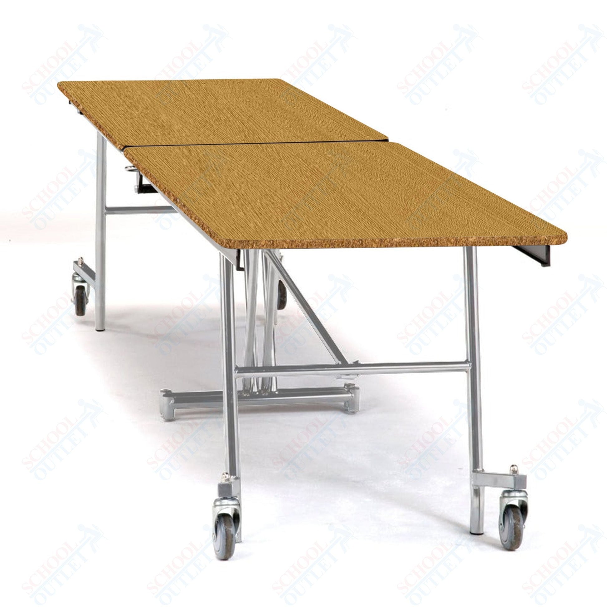 NPS 10' Mobile Cafeteria Rectangle Table Shape Unit - 30" W x 121" L (National Public Seating NPS - MT10) - SchoolOutlet