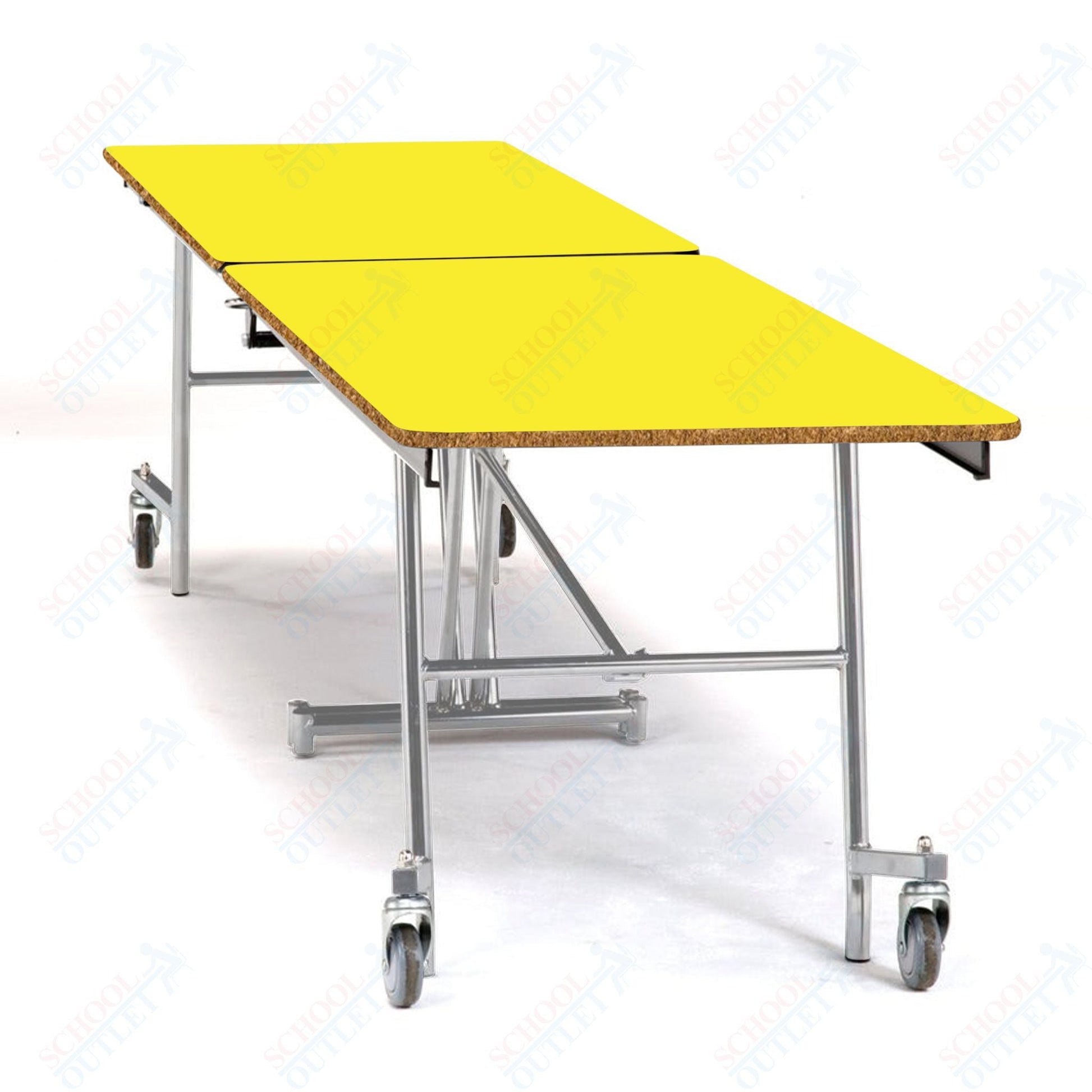 NPS 10' Mobile Cafeteria Rectangle Table Shape Unit - 30" W x 121" L (National Public Seating NPS - MT10) - SchoolOutlet