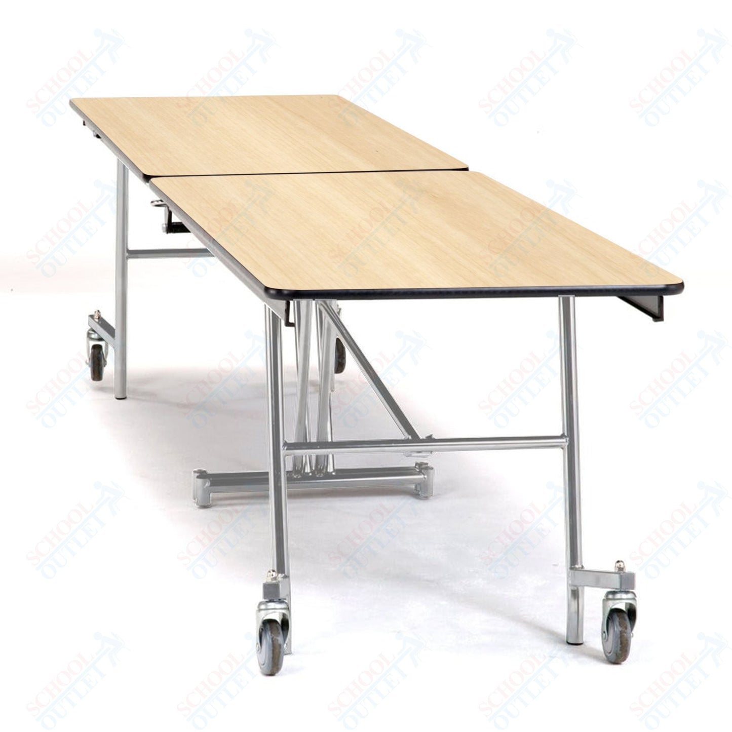 NPS 10' Mobile Cafeteria Rectangle Table Shape Unit - 30" W x 121" L (National Public Seating NPS - MT10) - SchoolOutlet