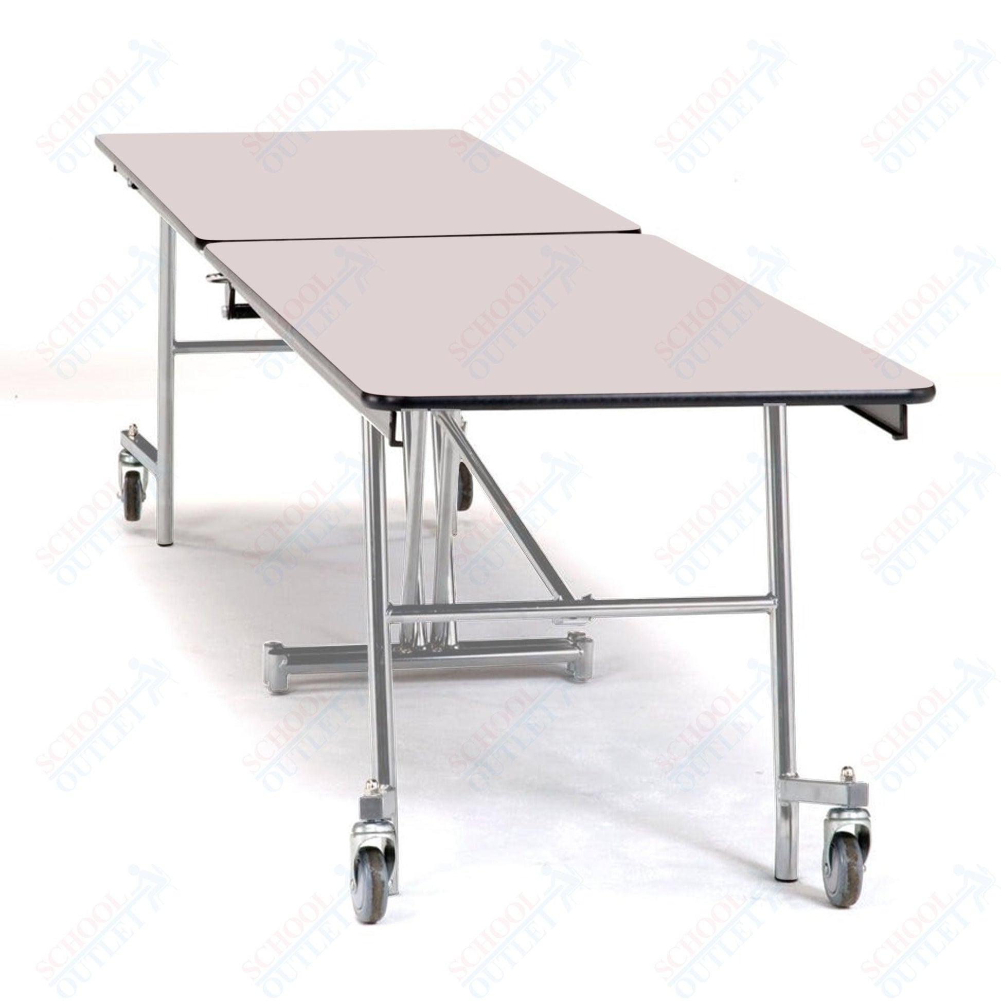 NPS 10' Mobile Cafeteria Rectangle Table Shape Unit - 30" W x 121" L (National Public Seating NPS - MT10) - SchoolOutlet