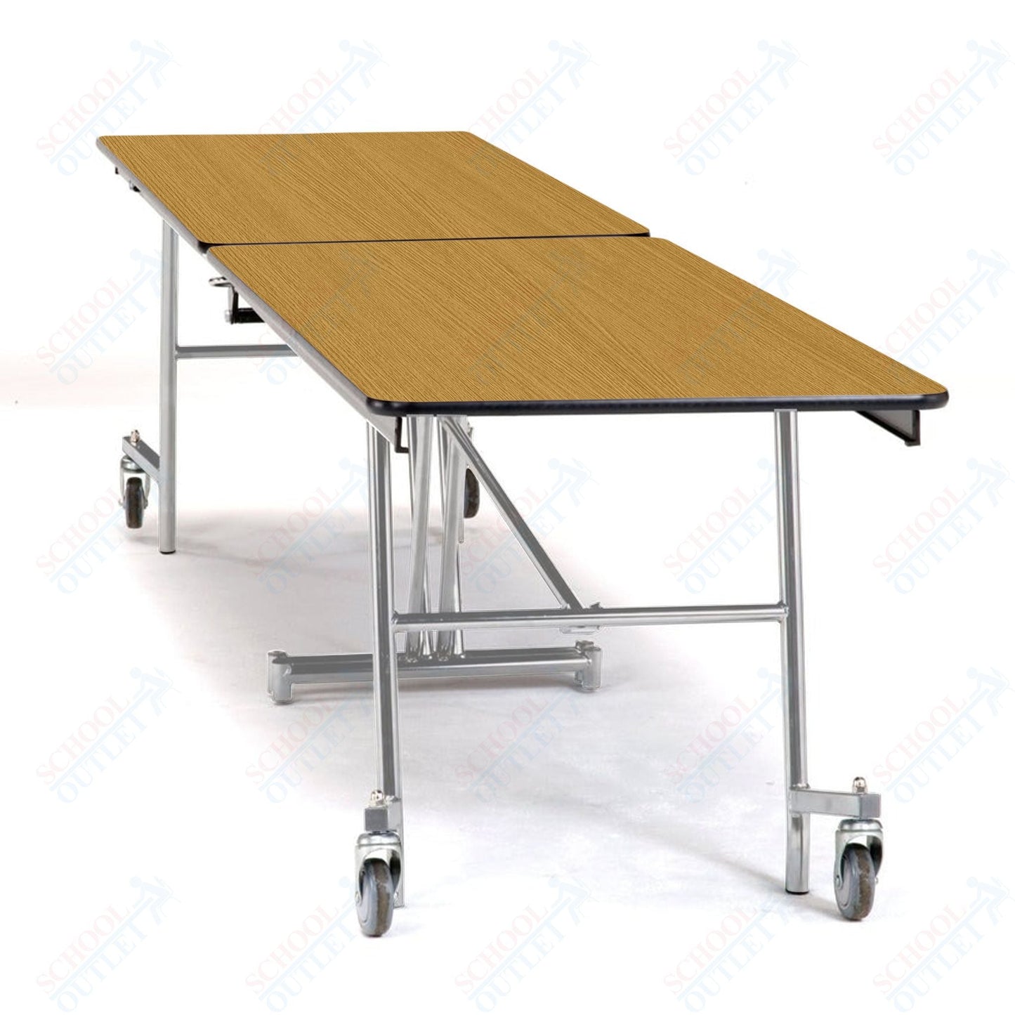 NPS 10' Mobile Cafeteria Rectangle Table Shape Unit - 30" W x 121" L (National Public Seating NPS - MT10) - SchoolOutlet