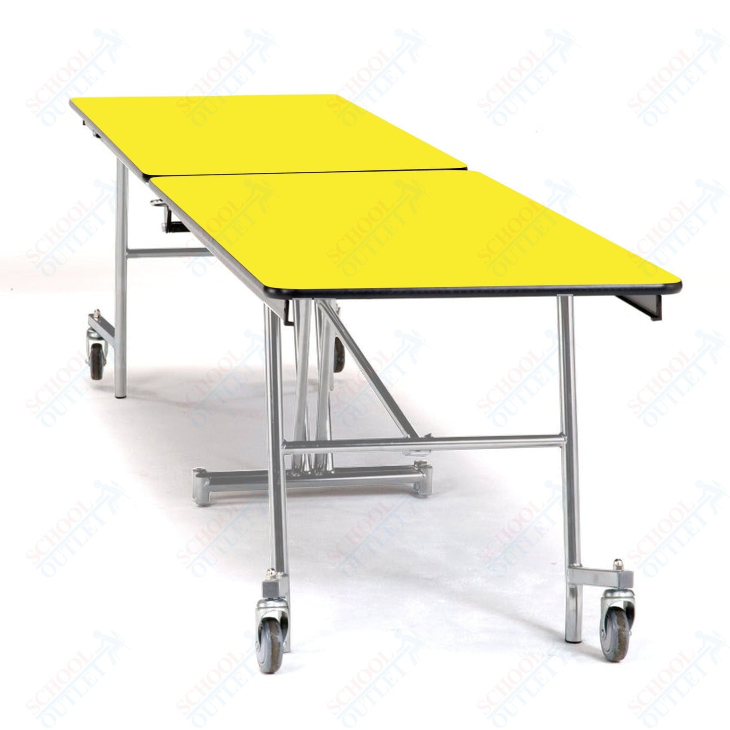 NPS 10' Mobile Cafeteria Rectangle Table Shape Unit - 30" W x 121" L (National Public Seating NPS - MT10) - SchoolOutlet