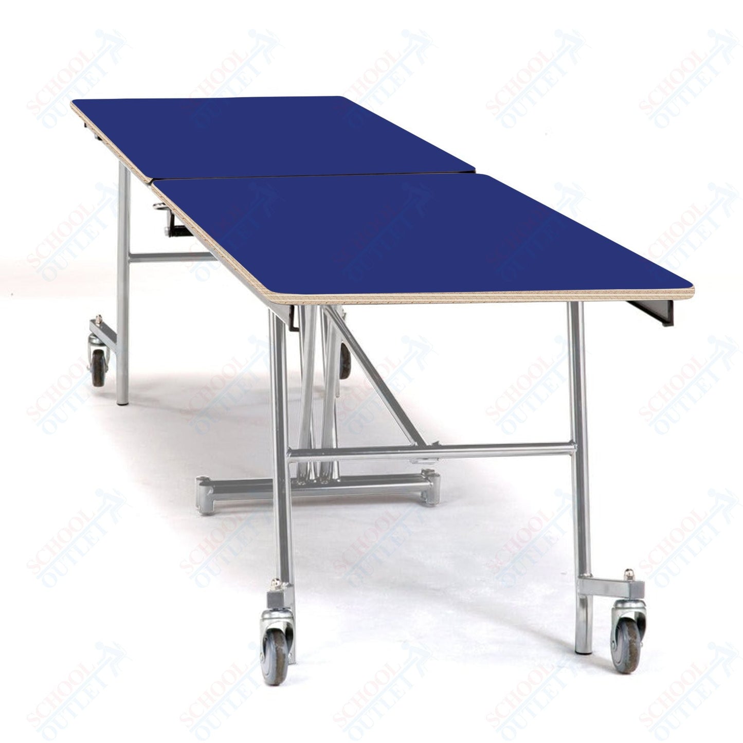 NPS 10' Mobile Cafeteria Rectangle Table Shape Unit - 30" W x 121" L (National Public Seating NPS - MT10) - SchoolOutlet