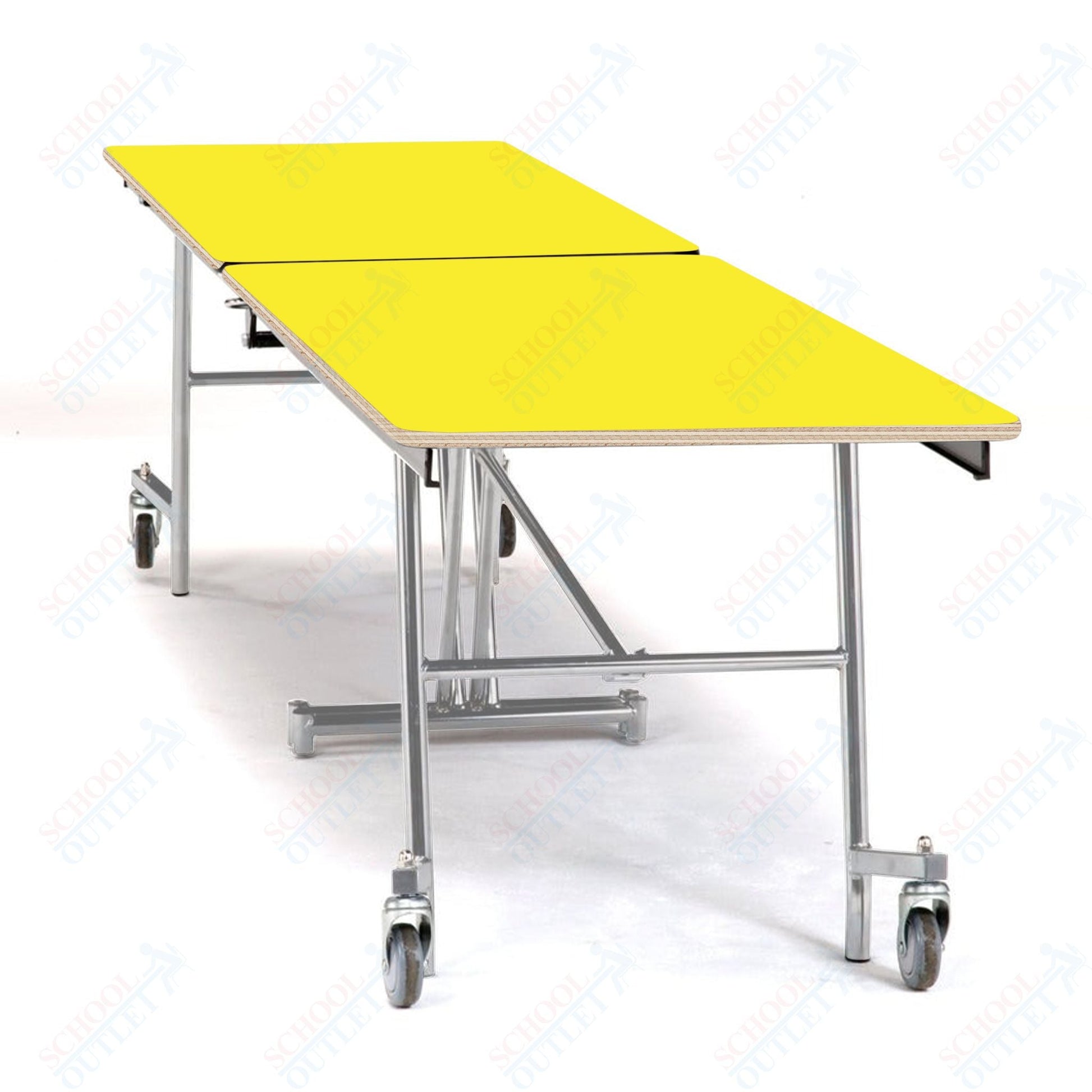 NPS 10' Mobile Cafeteria Rectangle Table Shape Unit - 30" W x 121" L (National Public Seating NPS - MT10) - SchoolOutlet