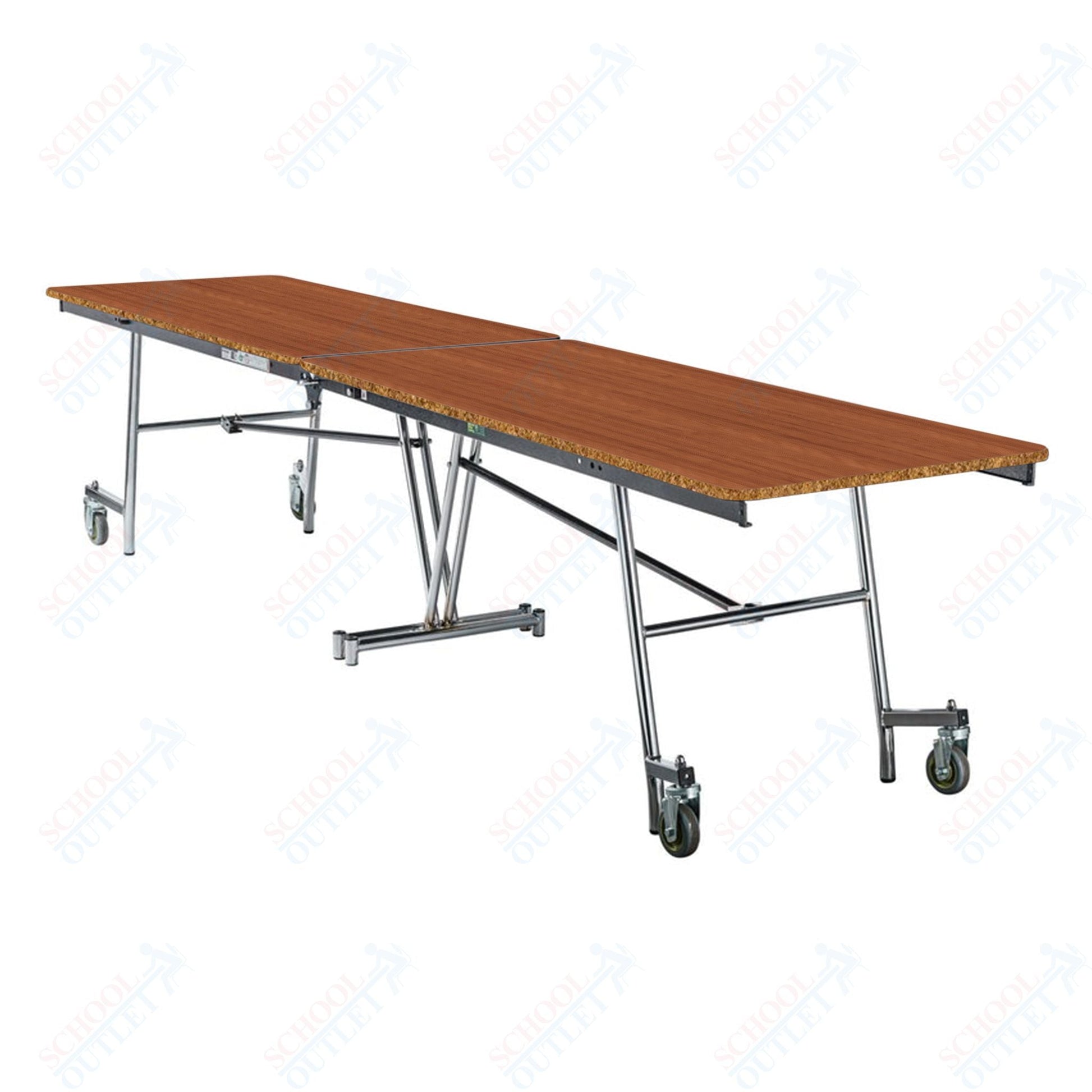 NPS Mobile Cafeteria Rectangle Table Shape Unit - 30" W x 145" L (National Public Seating NPS - MT12) - SchoolOutlet