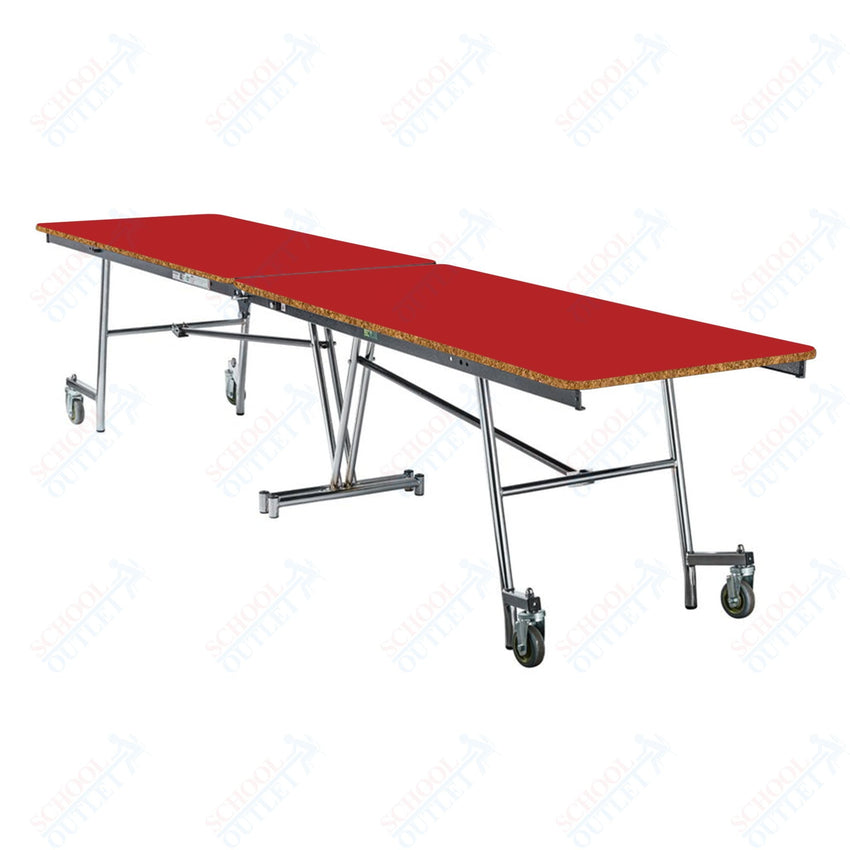 NPS Mobile Cafeteria Rectangle Table Shape Unit - 30" W x 145" L (National Public Seating NPS - MT12) - SchoolOutlet