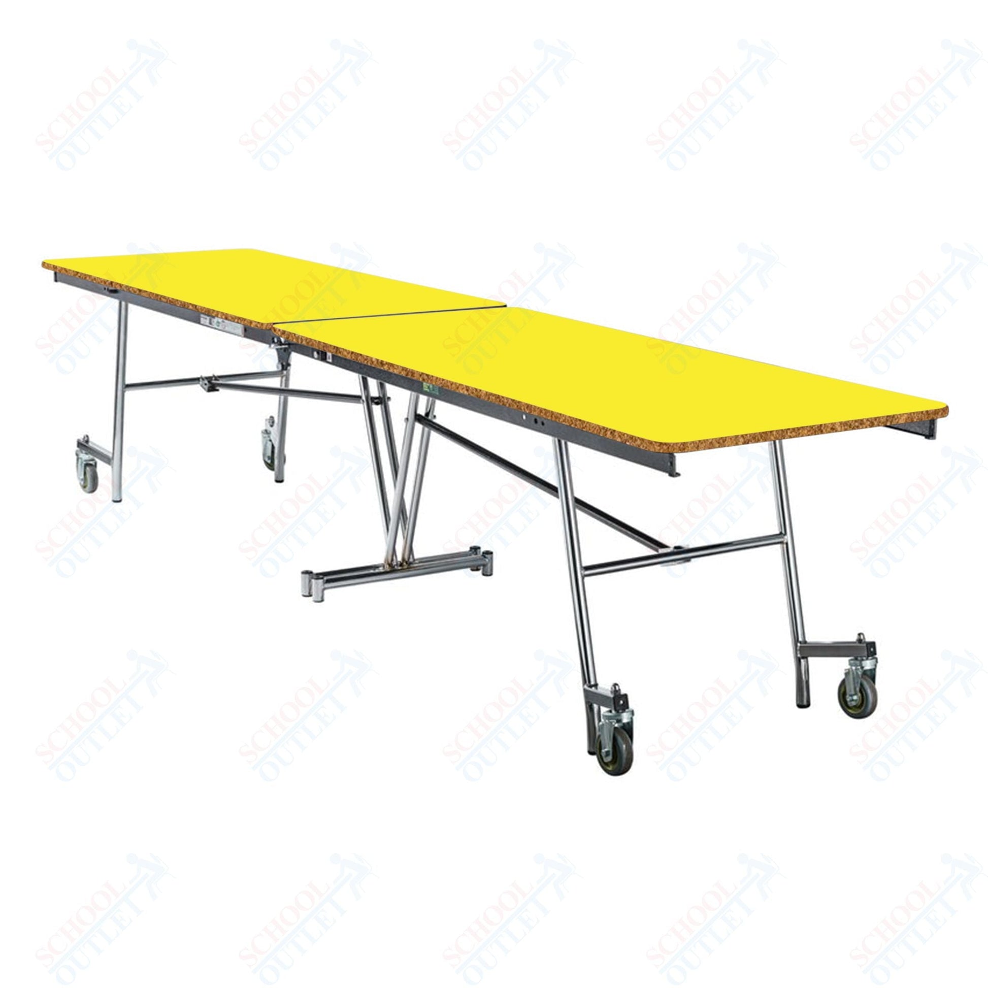 NPS Mobile Cafeteria Rectangle Table Shape Unit - 30" W x 145" L (National Public Seating NPS - MT12) - SchoolOutlet