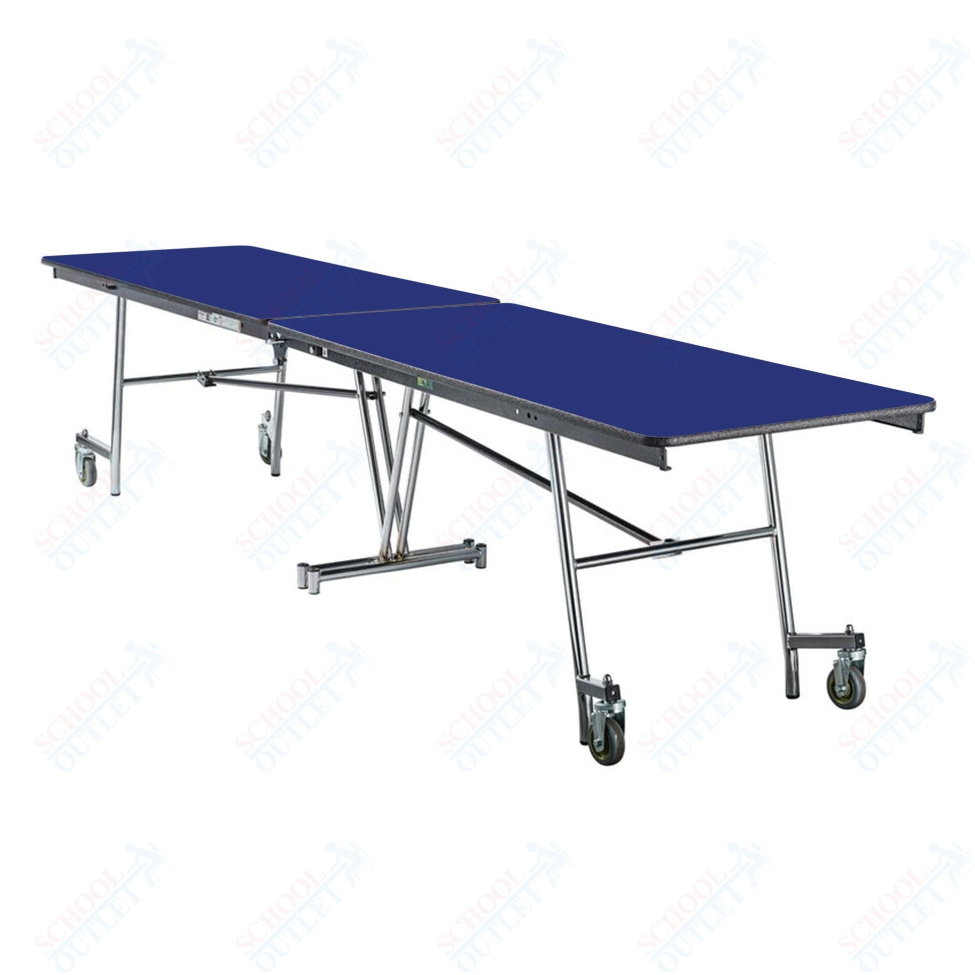 NPS Mobile Cafeteria Rectangle Table Shape Unit - 30" W x 145" L (National Public Seating NPS - MT12) - SchoolOutlet