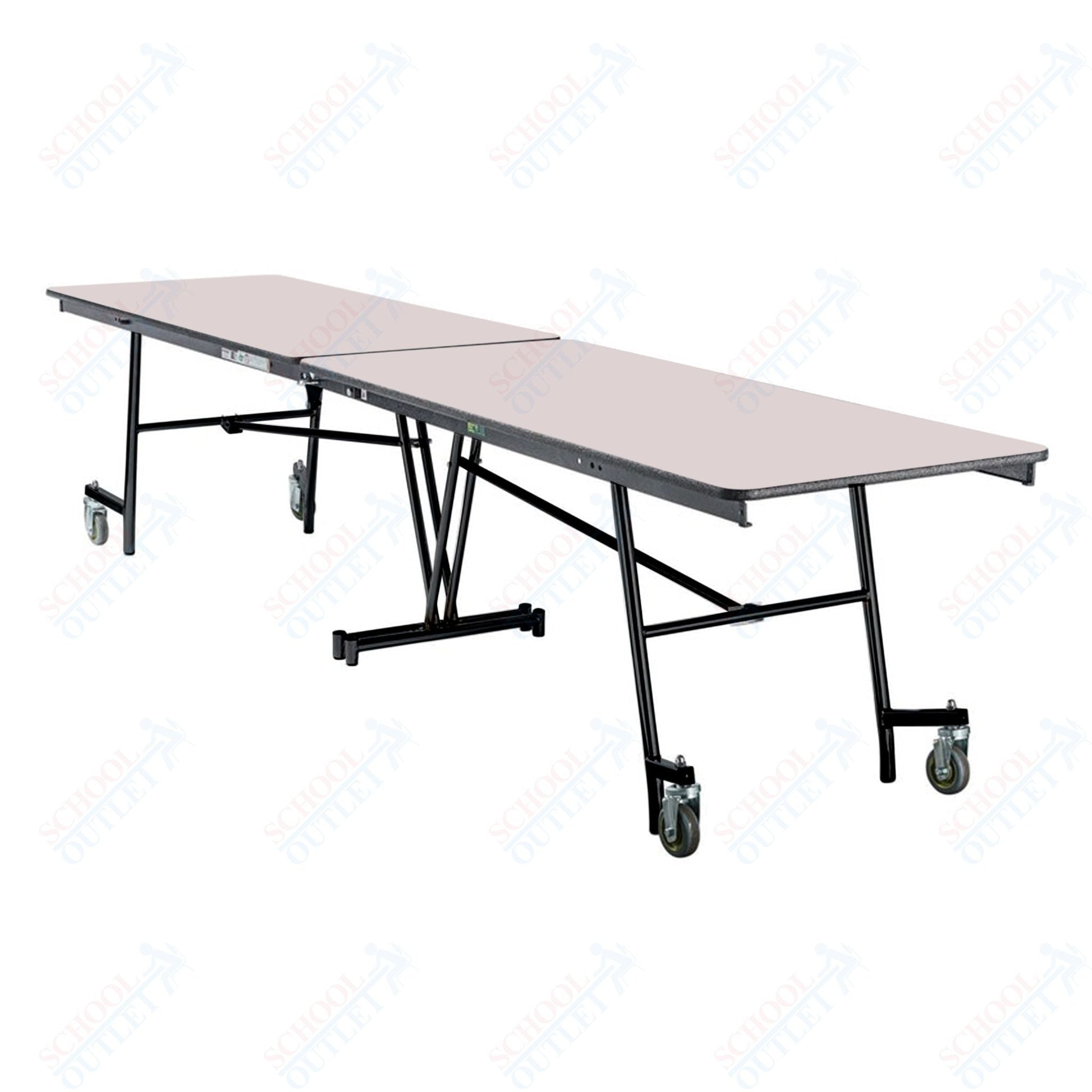 NPS Mobile Cafeteria Rectangle Table Shape Unit - 30" W x 145" L (National Public Seating NPS - MT12) - SchoolOutlet