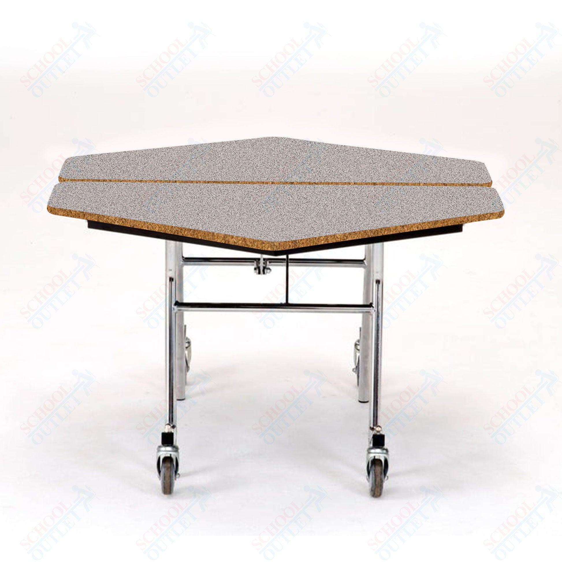 NPS Mobile Cafeteria Hexagon Table Shape Unit - 48" W x 48" L (National Public Seating NPS - MT48H) - SchoolOutlet