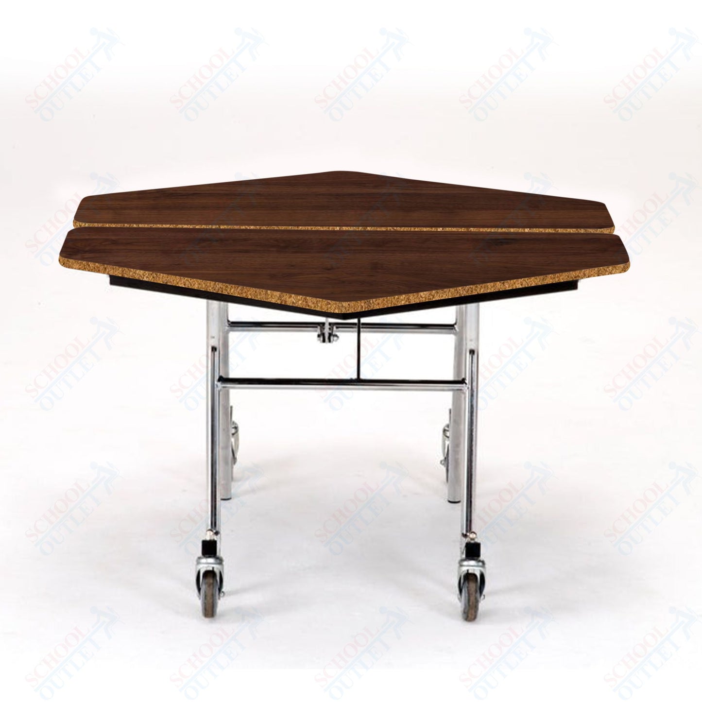 NPS Mobile Cafeteria Hexagon Table Shape Unit - 48" W x 48" L (National Public Seating NPS - MT48H) - SchoolOutlet