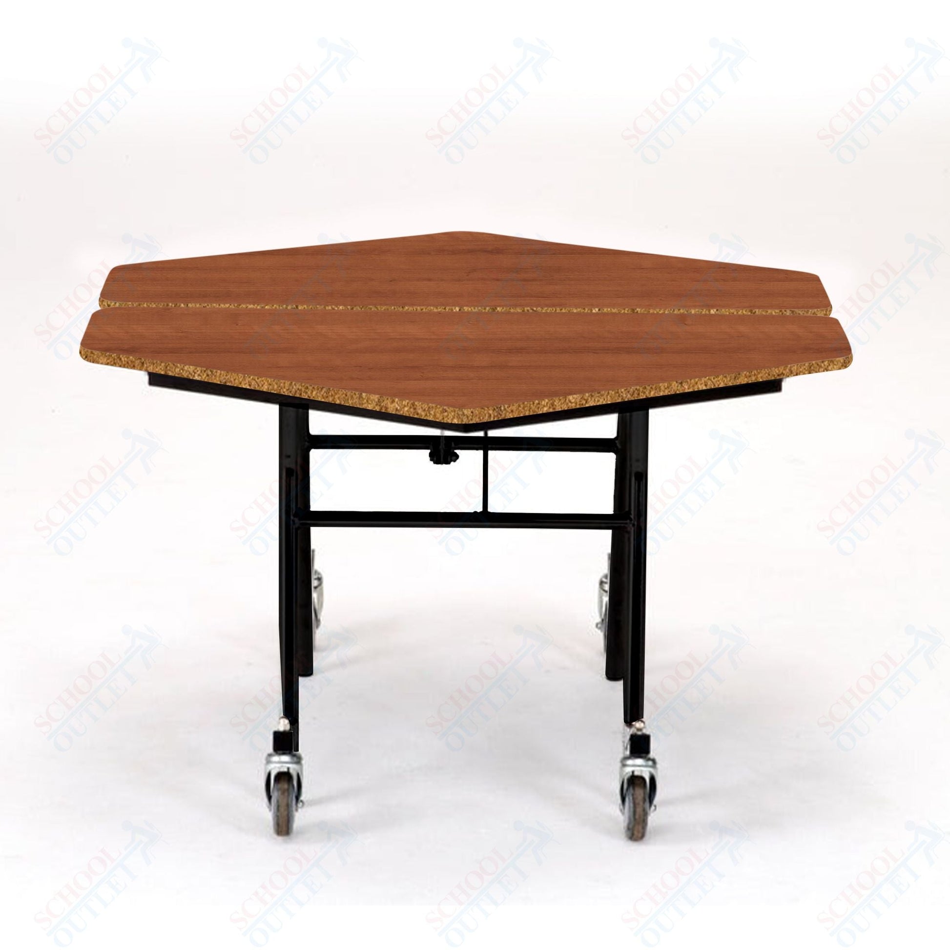 NPS Mobile Cafeteria Hexagon Table Shape Unit - 48" W x 48" L (National Public Seating NPS - MT48H) - SchoolOutlet