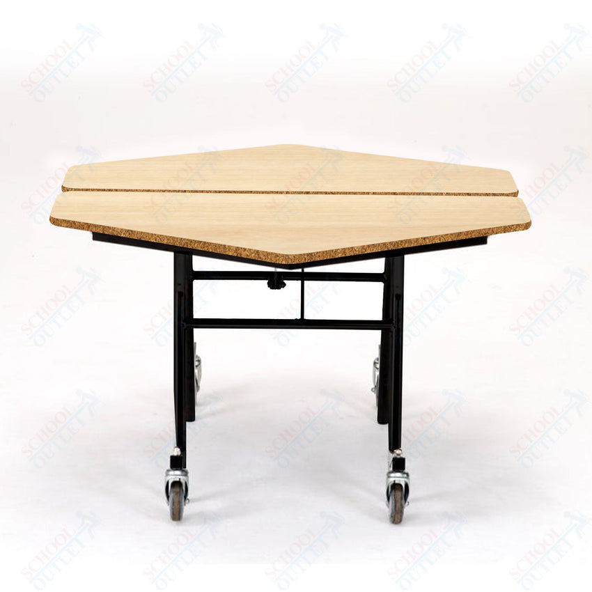 NPS Mobile Cafeteria Hexagon Table Shape Unit - 48" W x 48" L (National Public Seating NPS - MT48H) - SchoolOutlet